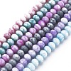 Opaque Baking Paint Glass Beads Strands EGLA-N006-009A-A-1