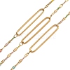 304 Stainless Steel Enamel Dapped Chain Oval Link Chains CHS-K021-15G-09-1