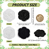 20Pcs 2 Colors 3D Rose Flower Polyester Computerized Embroidered Ornament Accessories DIY-FG0007-96-2