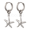 Ocean 304 Stainless Steel Hoop Dangle Earrings for Women EJEW-JE07267-02-4