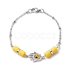 Evil Eye Handmade Lampwork Earring & Bracelet Sets SJEW-JS01250-3