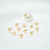 Heart Brass Head Pins KK-U051-02G-01-1