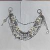 Retro Style Multilayer Acrylic & 304 Stainless Steel Beaded Purse Chains AJEW-FZ00007-1