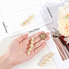 3Pcs Flower Alloy Cat Eye Hair Barrettes PHAR-BBC0001-01-3