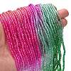 Transparent Painted Glass Beads Strands X-DGLA-A034-T2mm-A03-2