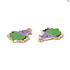 Halloween Rack Plating Alloy Enamel Pendants ENAM-P246-09KCG-2