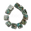 Dyed Natural Imperial Jasper with Resin Beads Strands G-G083-C01-01-2