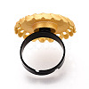 Adjustable Alloy & Iron Bezel Cup Ring Base with Rotatable Tray MAK-T012-14G-3