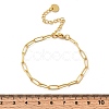 3.5MM Brass Paperclip Chain Bracelets BJEW-P358-01G-5