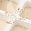 Star with Moon Alloy Stud Earrings FS-WGC80EF-01-3