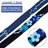 Velvet Handmade Flower Embroidered Lace Ribbons SRIB-WH0011-077A-2