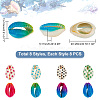64Pcs 8 Styles Spray Paint & Printed Cowrie Shell Beads SHEL-NB0001-56-2