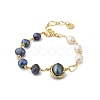 Pearl Beaded Bracelets BJEW-P350-01G-4