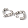 Brass Micro Pave Clear Cubic Zirconia Hoop Earrings for Women EJEW-A110-05P-3