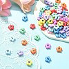 Opaque Acrylic Flower Horizontal Hole Beads SACR-YW0001-59-5