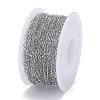 Tarnish Resistant 304 Stainless Steel Curb Chains CHS-L001-56-0.3mm-6