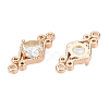 Brass Pave Faceted Glass Connector Charms FIND-T070-03G-2