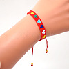 Bohemian Glass Seed Beaded Braided Bead Bracelets for Women NO2145-2