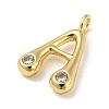 Rack Plating Brass Micro Pave Cubic Zirconia Pendants X-KK-A200-24G-A-2