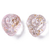 Transparent Spray Painted Glass Beads GLAA-R215-01-B04-2