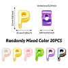 20Pcs UV Plating Opaque Acrylic European Beads OACR-TADJ0001-16P-3