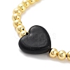 Handmade Lampwork Heart Bracelets BJEW-Q338-01F-2