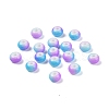 Opaque Spray Painted Glass Beads GLAA-G118-01N-1