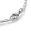 Tarnish Resistant 304 Stainless Steel Figaro Chain Bracelets BJEW-E369-05P-2