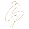 1.5MM Brass Textured Oval Link Chain Slider Necklace Making AJEW-JB01545-02-1