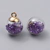 Transparent Glass Globe Pendants GLAA-TAC0002-J09-2