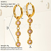 304 Stainless Steel Pave Cubic Zirconia Hoop Earrings for Women WGDFE33-02-2