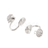 Brass Clip-on Earring Findings KK-K371-27B-P-3