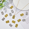 48Pcs 12 Styles Rack Plating Alloy Pendants FIND-DC0003-34-4