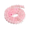 Frosted Natural Rose Quartz Bead Strands X-G-J120-30-6mm-3