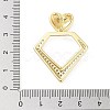 Rack Plating Brass Micro Pave Clear Cubic Zirconia Pendants KK-H474-19G-08-3