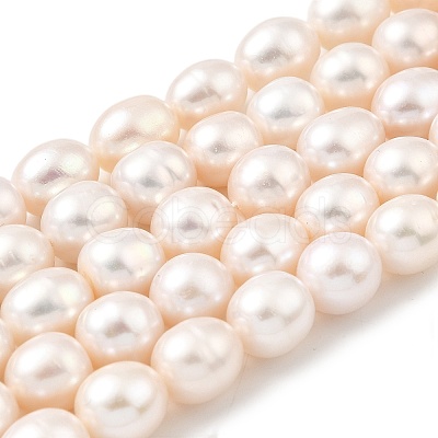 Natural Cultured Freshwater Pearl Beads Strands PEAR-I007-01F-08-1