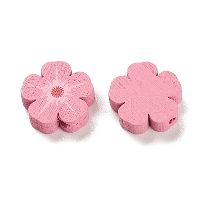 Spray Painted Natural Maple Wood Beads WOOD-M007-13-1