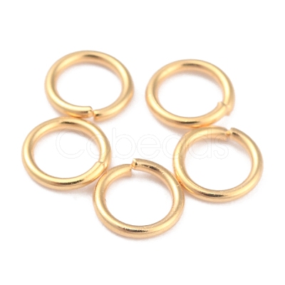 Rack Plating Brass Open Jump Rings KK-O139-18G-G-1