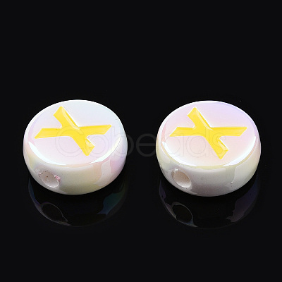 UV Plating Enamel Acrylic Beads PACR-N015-01H-1