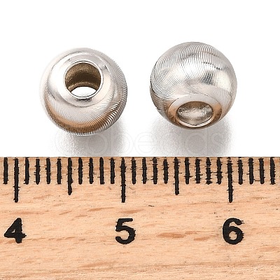 Rhodium Plated 925 Sterling Silver Beads STER-T007-11P-1