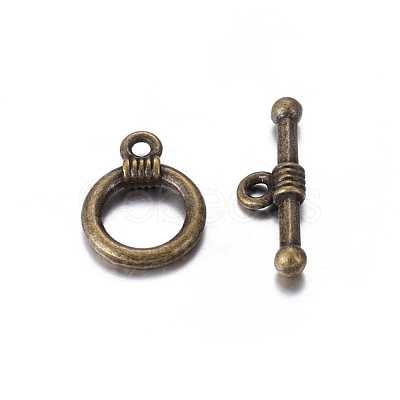 Tibetan Style Alloy Toggle Clasps MLF0034Y-NF-1