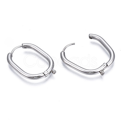 Tarnish Resistant 316 Surgical Stainless Steel Hoop Earrings Findings STAS-N097-055P-1