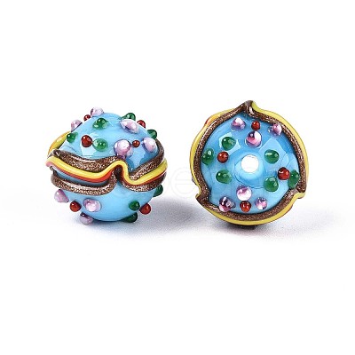 Handmade Lampwork Bumpy Beads LAMP-T022-05D-1