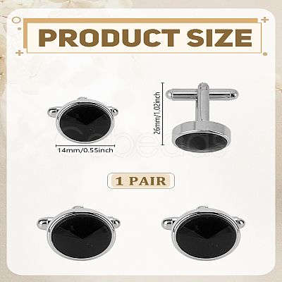 1 Pair Brass Cufflinks BUTT-LP0002-03P-03-1