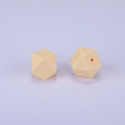 Hexagonal Silicone Focal Beads SI-JX0020A-20-1