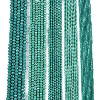 Electroplate Opaque Solid Color Glass Beads Strands EGLA-A044-P1mm-L31-1