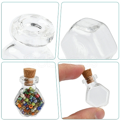 9Pcs 9 Styles Glass Bottles AJEW-YW0002-17-1