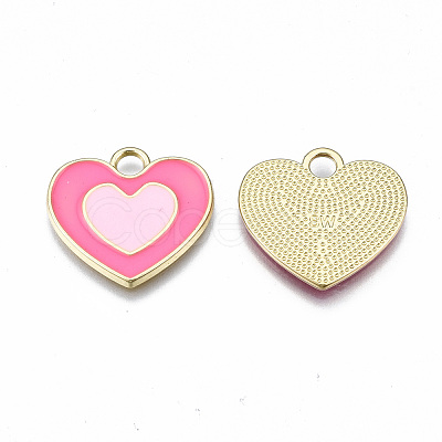 Rack Plating Alloy Enamel Pendants ENAM-T014-03F-RS-1