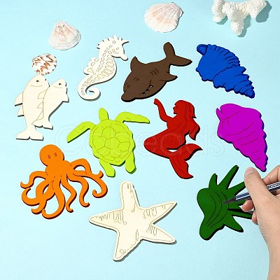 Unfinished Wooden Ocean Creature Cutouts WOOD-CJC0010-02-1