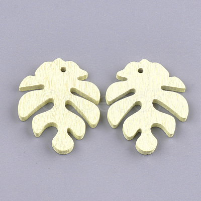 Painted Poplar Wood Pendants X-WOOD-S045-067A-1